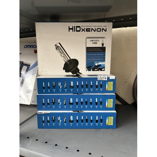 274 - 4 Boxes of Xenon high intensity discharge lamps