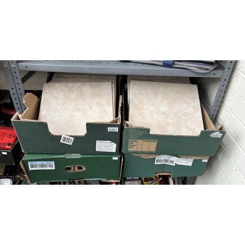 292 - 4 Boxes containing a quantity of floor tiles