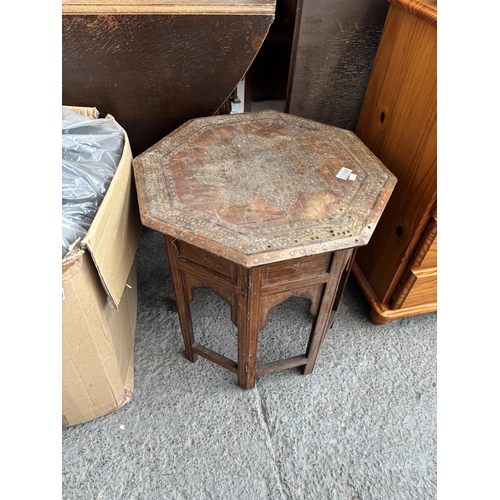 359 - An octagonal Indian side table