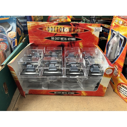 24 Doctor Who die cast metal key rings