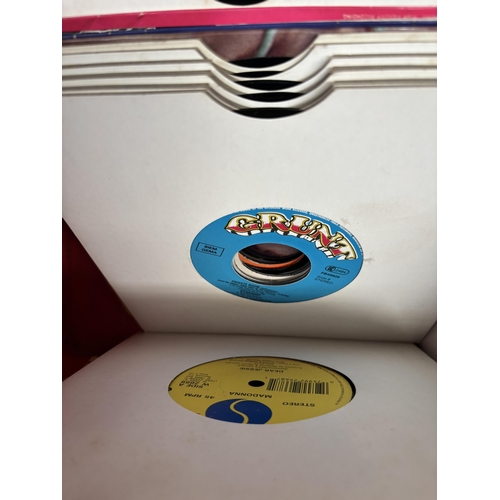 87 - 2 Boxes containing assorted 45s including Keith Harris and Orville