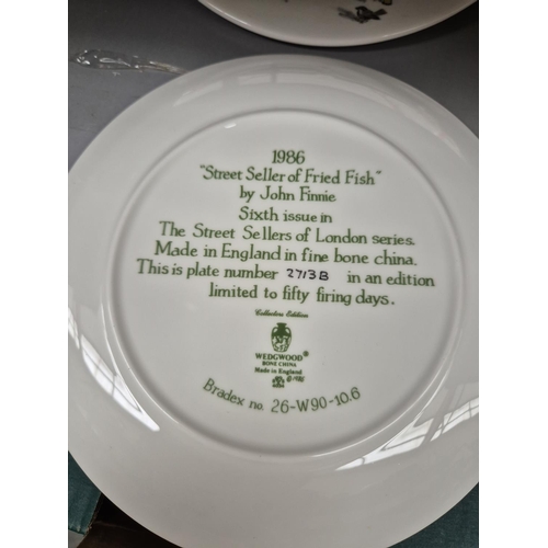 101 - 2 Boxes containing Wedgwood 'Street Vendors' collector's plates including COAs