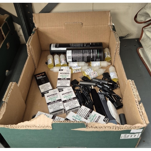 211 - Box containing a quantity of Vape accessories