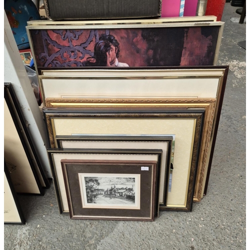 216 - Quantity of framed and glazed artwork