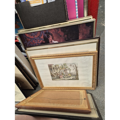 216 - Quantity of framed and glazed artwork