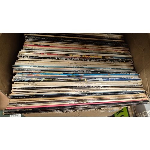 95 - Box containing LPs including Johnny Cash