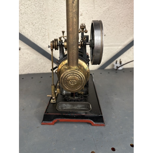 Vintage horizontal overtype steam engine
