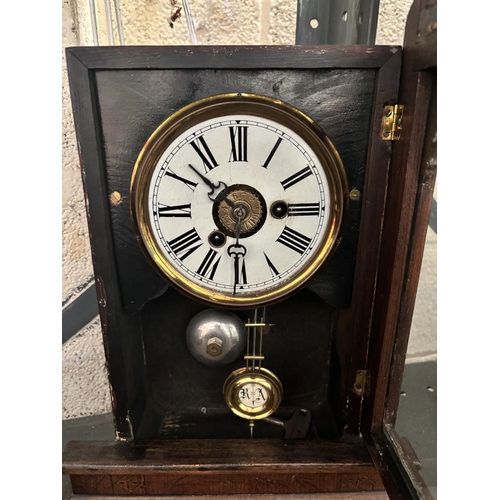 55 - Ornately carved wood case parlour clock