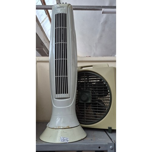 Tower fan and slimline box fan