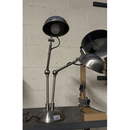 82 - An industrial 'anglepoise' style lamp (working)