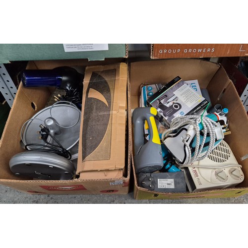 188 - 2 Boxes containing household appliances and electronics etc
