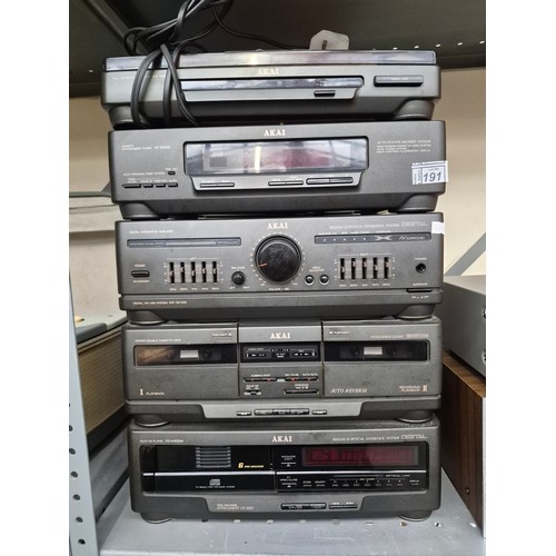 191 - Set of AKAI separates including cables and instructions (working)