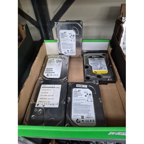 193 - Box containing assorted hard drives including Western Digital 1TB