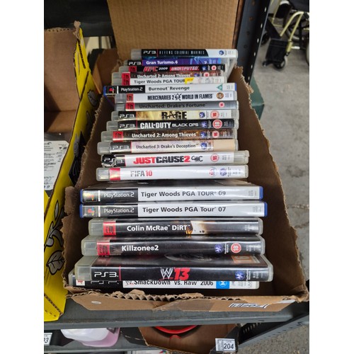 202 - Box containing a quantity of PS3 games