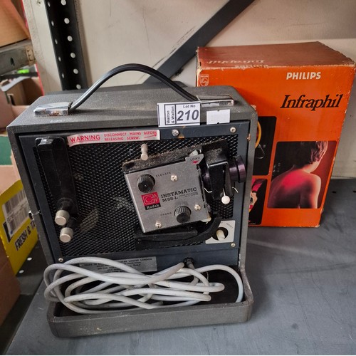 210 - Kodak Instamatic M 55-L projector and Philips Infraphil