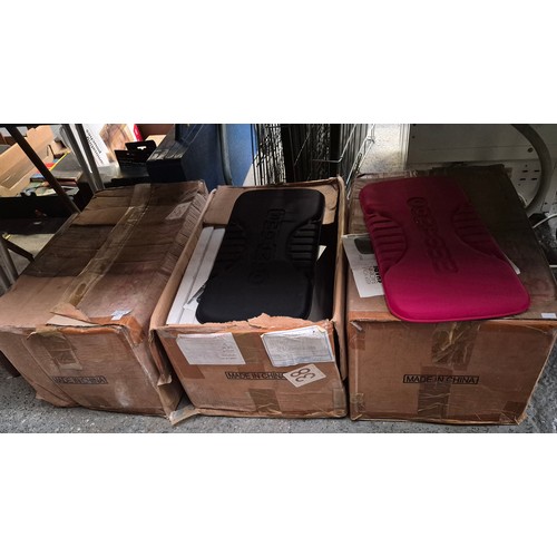 313 - 3 Boxes containing new back supports