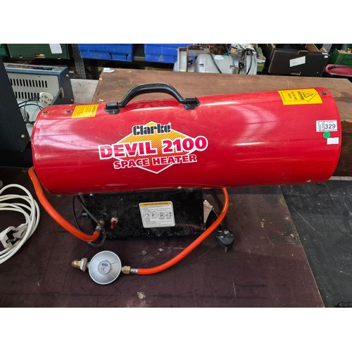 329 - Clarke Devil 2100 space heater (working)