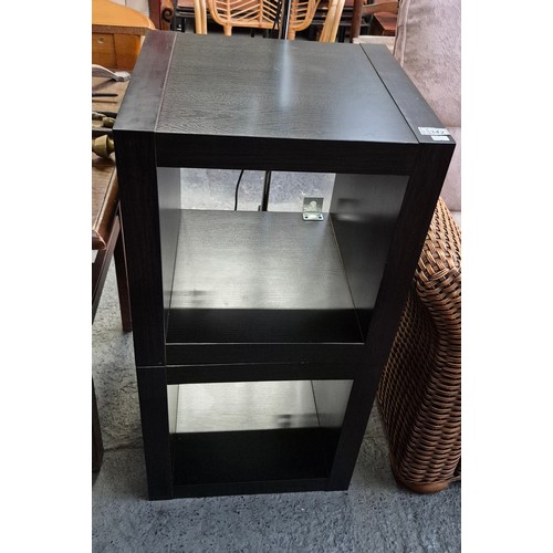 342 - 2 Black modular cube storage units