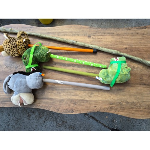 349 - Quantity of hobby horses including 'Donkey' from Shrek