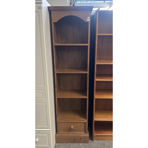 313 - Pine single drawer 3 shelf storage unit