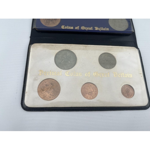16 - Twin coin pack including decimal coins and a 1967 set