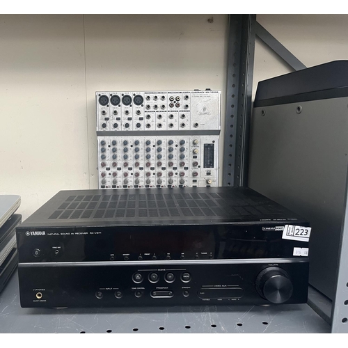 223 - Yamaha AV receiver (RX-V371) and Behringer Eurorack mixer (MX-1604A)