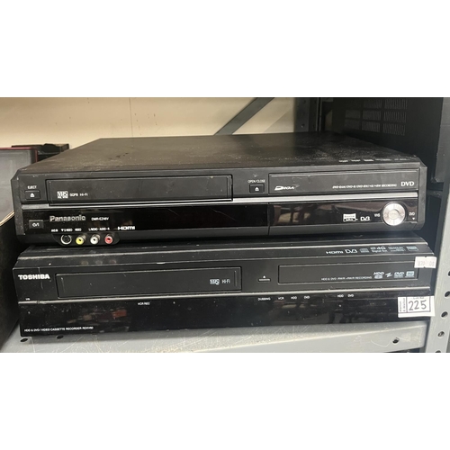 225 - Panasonic and Toshiba DVD/VHS recorders (DMR-EZ48V, RDXV60)