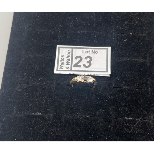 23 - 9ct Gold ring, size J 2.2g - Only 10% buyer's premium