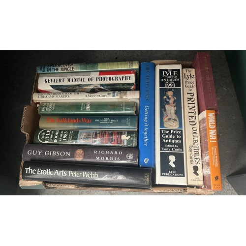 745 - Box containing assorted books including 'The Erotic Arts'