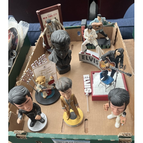 748 - Box containing a quantity of Elvis figures to include 'Viva Elvis' from the Teddy Bear Collection an... 