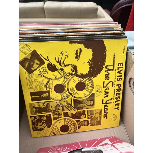 759 - Box containing a quantity of Elvis LPs including 'The Sun Years'
