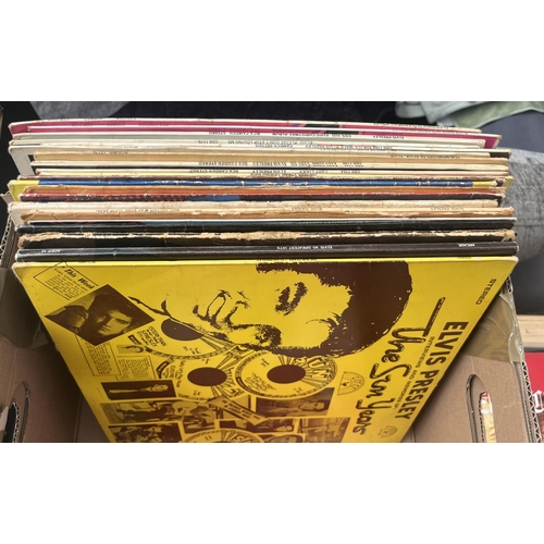759 - Box containing a quantity of Elvis LPs including 'The Sun Years'