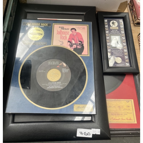 760 - Quantity of framed and glazed 'record' artworks