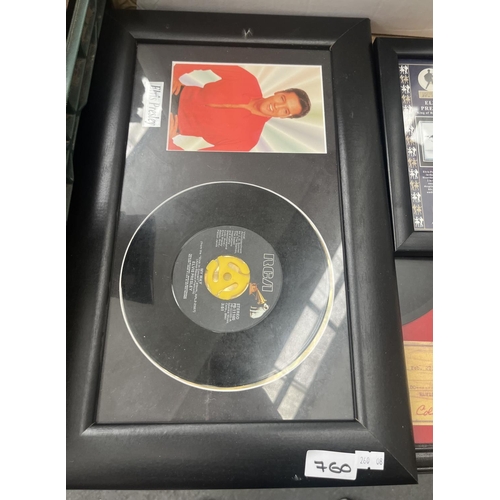 760 - Quantity of framed and glazed 'record' artworks