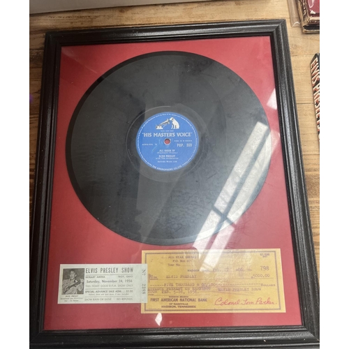 760 - Quantity of framed and glazed 'record' artworks