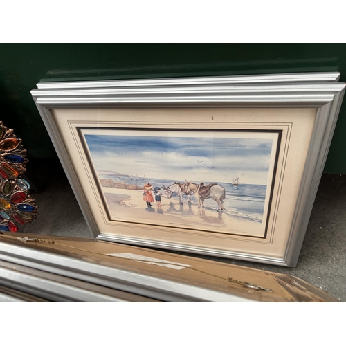865 - 5 Framed and glazed signed limited edition seaside prints by Faye Whittaker