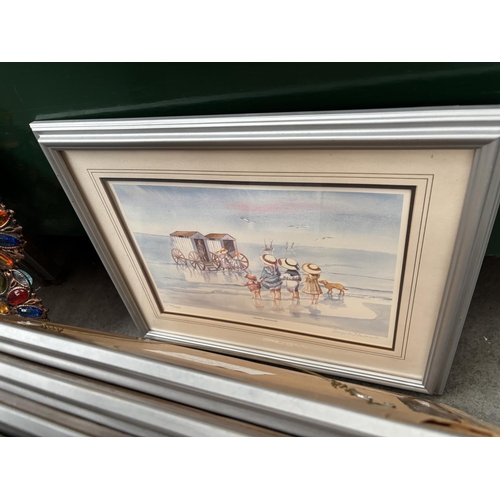 865 - 5 Framed and glazed signed limited edition seaside prints by Faye Whittaker