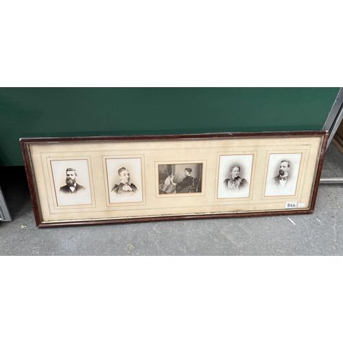 866 - Framed and glazed 'family portrait'