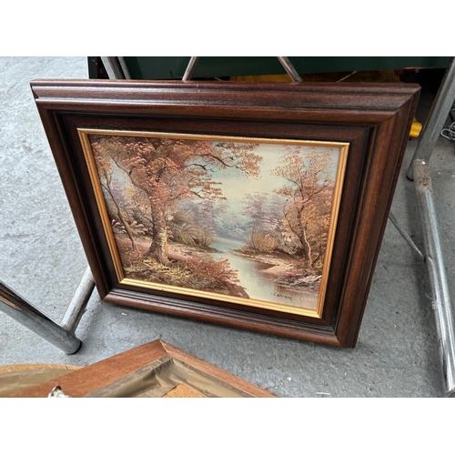 867 - 3 Original rural scene oils on board