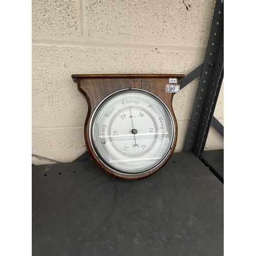 87 - British wall hung barometer made by SB
