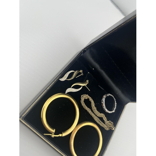 9 - Quantity of silver jewellery including large hoop earrings, over 8g