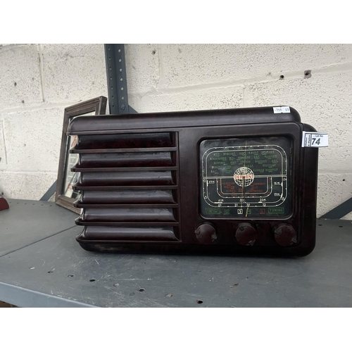 74 - Vintage Bakelite Derwent radio