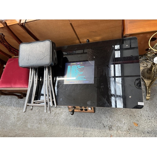 2-Player electronic games table including 2 stools