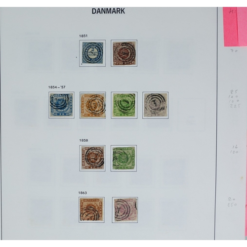 19 - Misc. Lots & Collections DENMARK & AREA 1851/2010 substantial mint & used collection in Davo album i... 