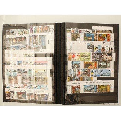 23 - Misc. Lots & Collections FALKLAND ISLANDS 1982/2015 substantial used coll. on stockbook pages, Defin... 