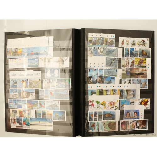 23 - Misc. Lots & Collections FALKLAND ISLANDS 1982/2015 substantial used coll. on stockbook pages, Defin... 