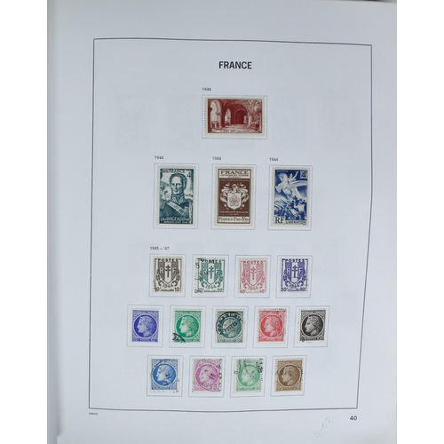 27 - Misc. Lots & Collections FRANCE 1849/1994 substantial mostly used collection in Davo printed album, ... 