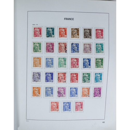 27 - Misc. Lots & Collections FRANCE 1849/1994 substantial mostly used collection in Davo printed album, ... 