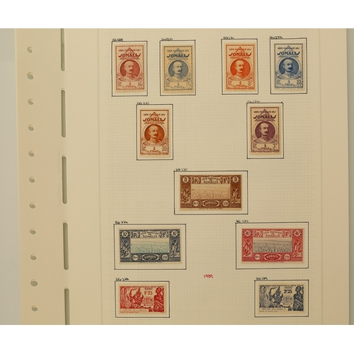 47 - Misc. Lots & Collections FRENCH SOMALI COAST 1902/39 mostly mint coll. with 1902/3 to 5f plus three ... 