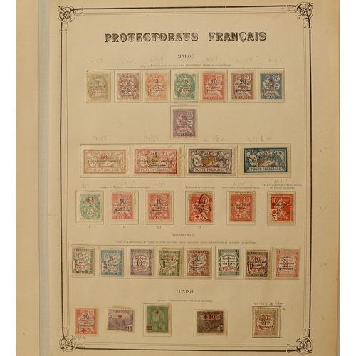 50 - Misc. Lots & Collections FRENCH COLONIES 1914/16 unusual mint coll. on Yvert et Tellier leaves from ... 